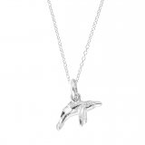 Wyland’s Sterling Silver Mini Humpback Whale Charm Necklace